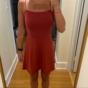 Square neck fit and flare dress